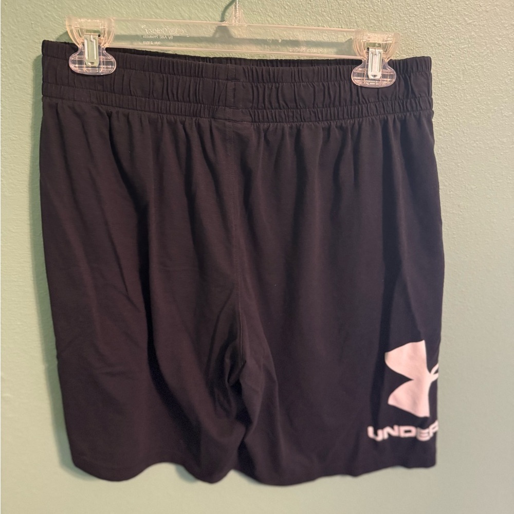 Under Armour Black Shorts with White Logo Accent